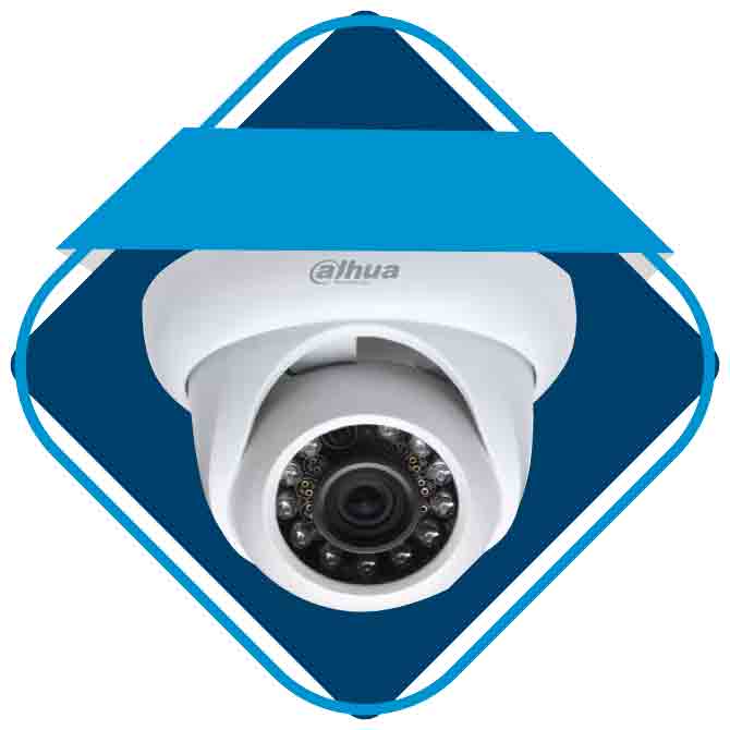 Cámara de seguridad de tipo domo que es comercializada por Teknya.